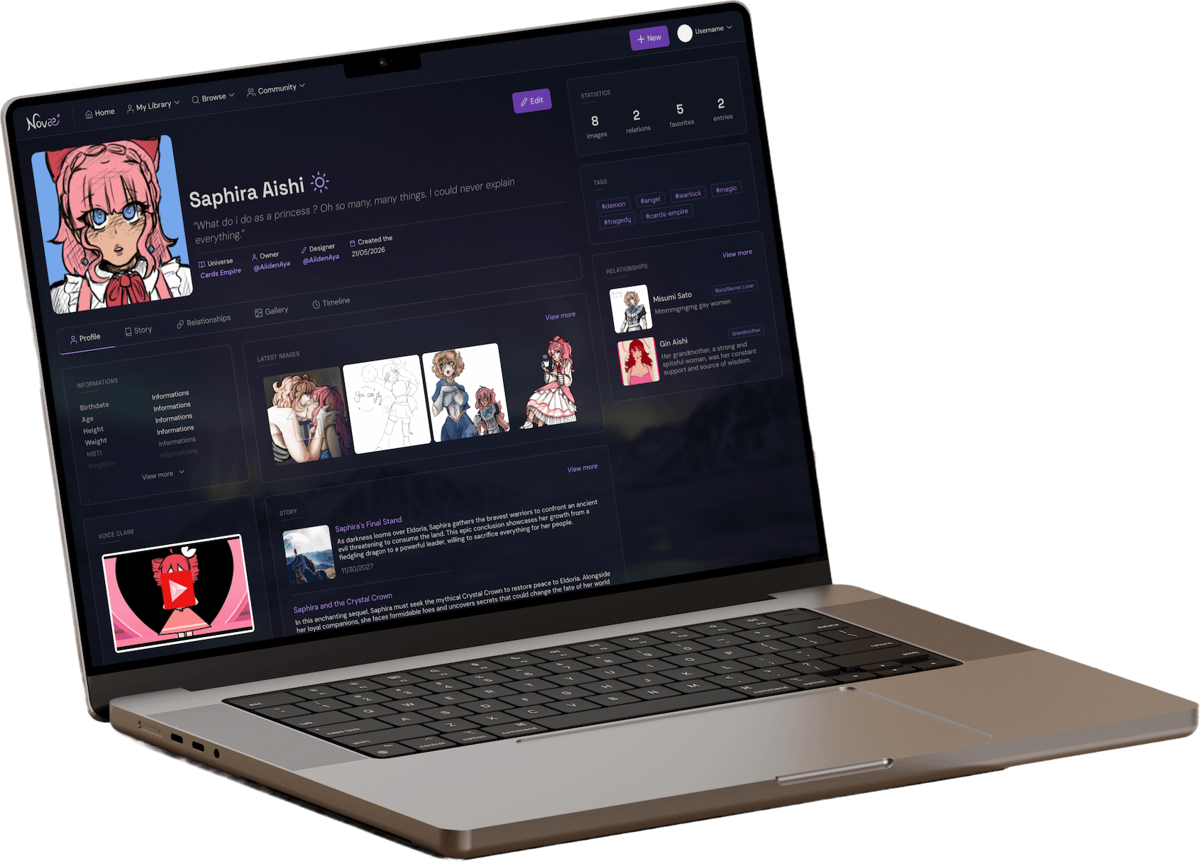 Novae app preview